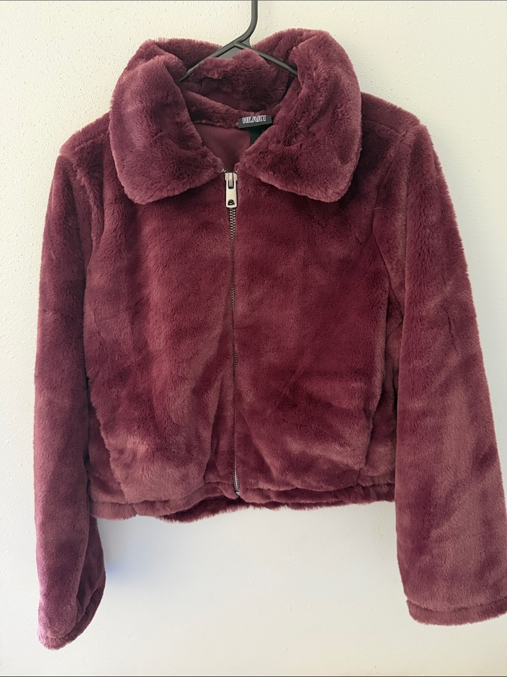 Target Girls Burgundy Faux-Fur Puffer Jacket